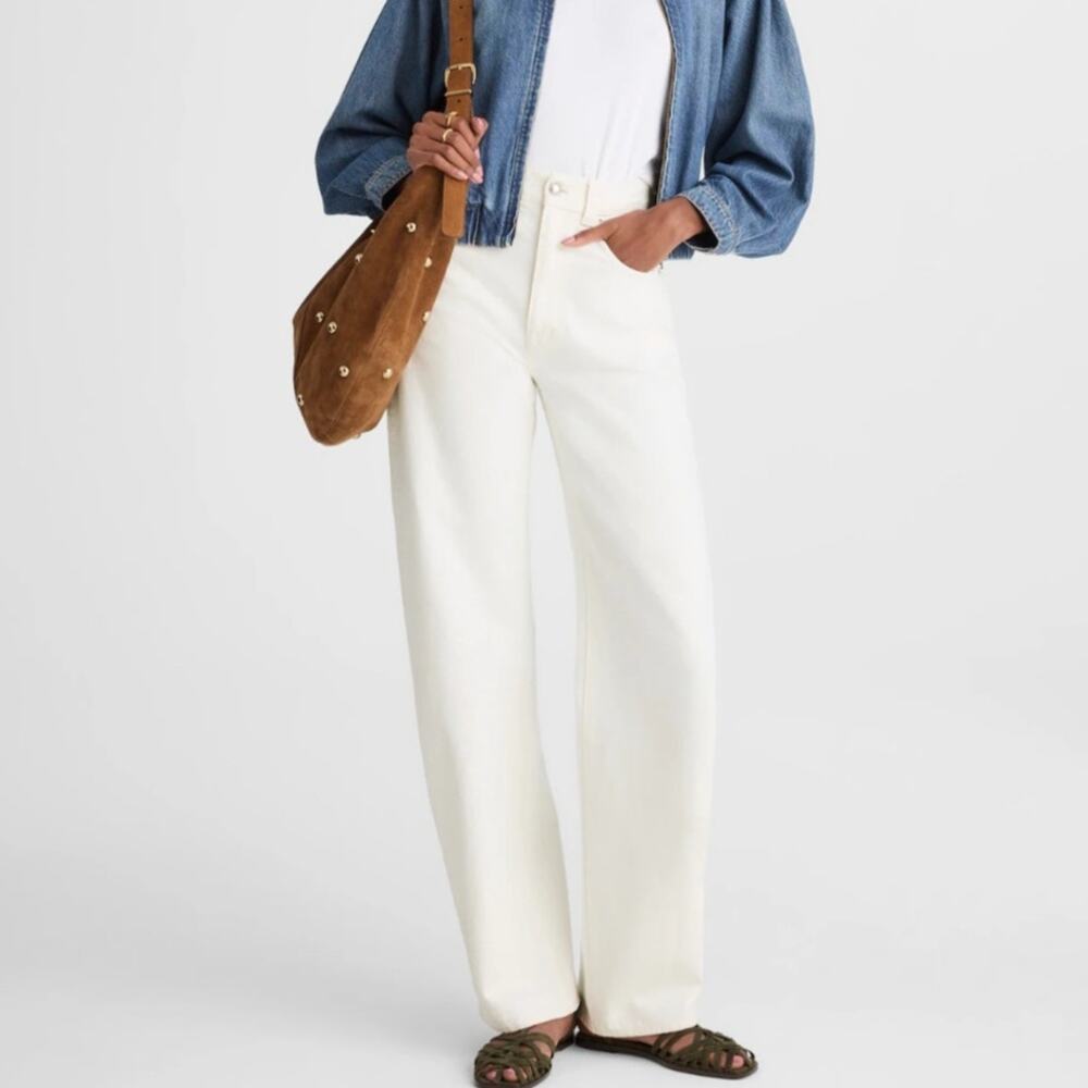 NWT Madewell Balloon Jeans - Size 27 - Tile White